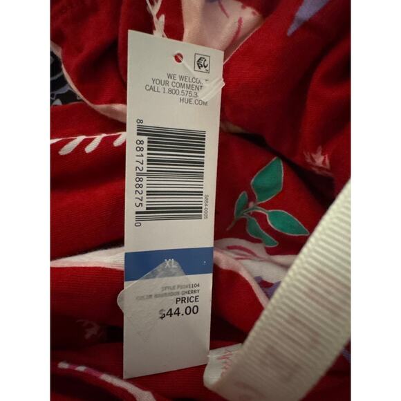 Brand New Hue Women's Size XL Ankle Length Cherry Wine Print Sleep Lounge Pants - Picture 5 of 8